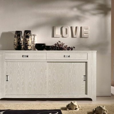 Credenza in frassino con porte scorrevoli immagine 1