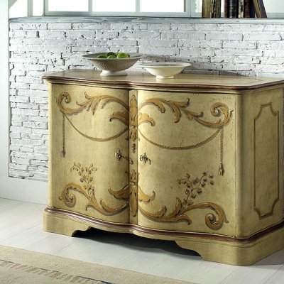 Credenza laccata 2 porte sagomate immagine 1