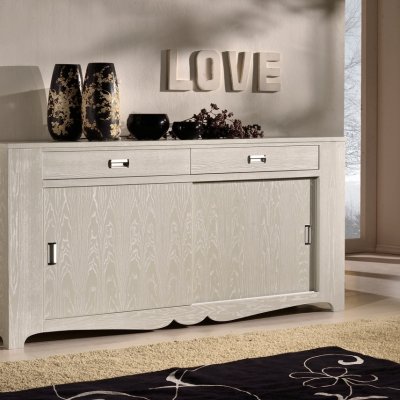 Credenza in frassino con porte scorrevoli e guide blue motion immagine 2