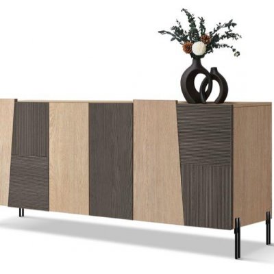 Credenza 3 porte con piedino in metallo immagine 2