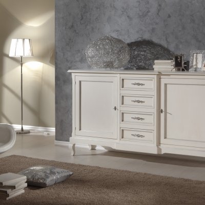 Credenza laccata 2 porte e 2 cassetti immagine 1
