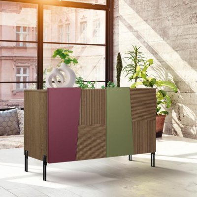 Credenza 2 porte con piedino in metallo immagine 1