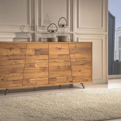 Credenza rovere vecchio 4p. push and pull con piedini  immagine 1